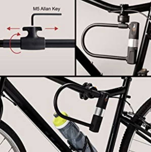 Via Velo 2in1 Heavy Duty Bicycle Lock System ViaVelo